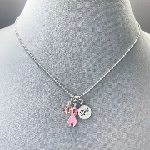 Hope Pink Ribbon Necklace